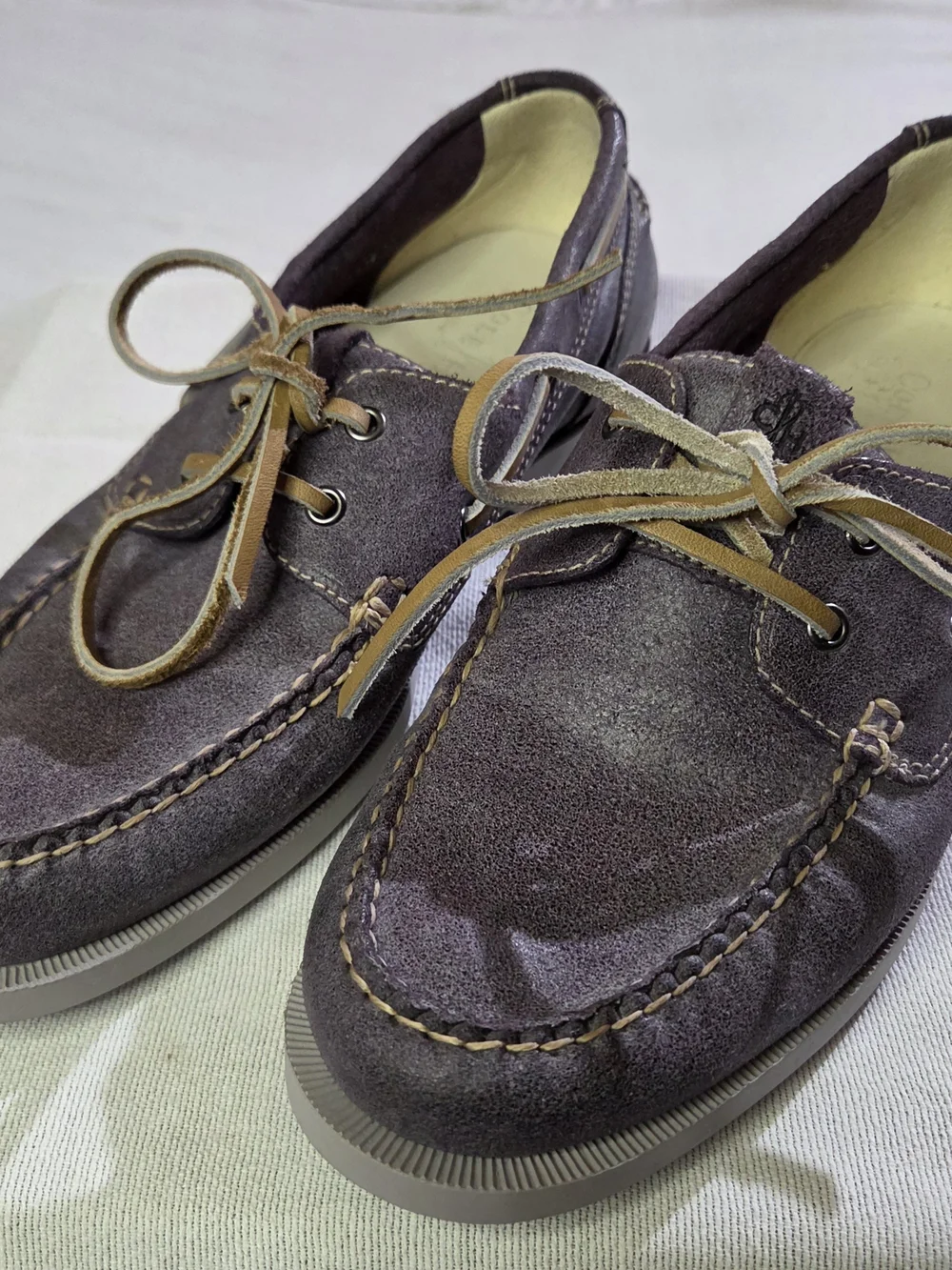 Cole Haan Men Size 8.5 Women’s 10 Leather Boat Shoes Mulberry Air Yacht Club